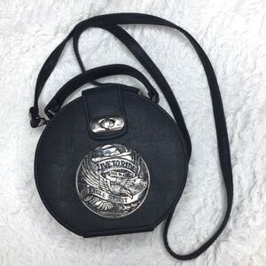 Harley Style Round “Live TO Ride Biker Chrome Cap